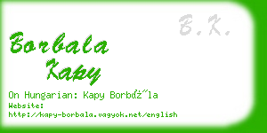 borbala kapy business card